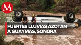 En Guaymas, reportan muerte de una persona tras fuertes inundaciones