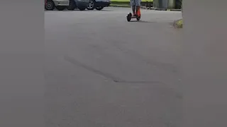 Israel on electric scooter