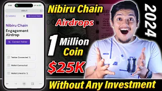 Claim $25K Airdrop 🔥- Nibiru Chain Airdrops Without Any Investment 🤑 | Nibiru Chain New Airdrop 2024