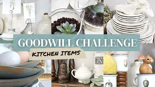 Goodwill thrift store home decor challenge with Kitchen Items  •  Home Decor on a Budget