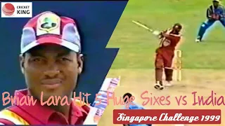 Brian Lara Hit 5 Huge Sixes vs India | Singapore Challenge 1999