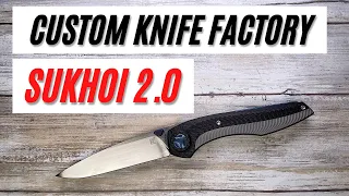 Custom Knife Factory Sukhoi 2.0 Pocketknife. Fablades Full Review