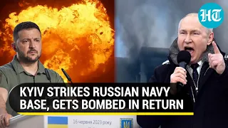 Russia's Carpet-Bomb Response After Ukraine Attacks Black Sea Navy HQ In Crimea | Watch