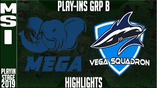 MG vs VEG Highlights | MSI 2019 Play-In Stage - Group B Day 3 | Mega Esports vs Vega Squadron