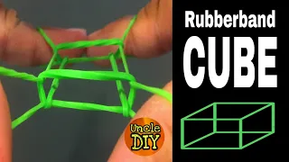 How to make a rubber band cube. Rubber bands trick and art.