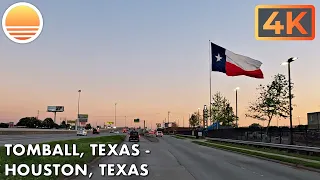 Tomball, Texas to Houston, Texas at Sunset! Drive with me!