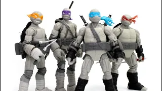 New teenage mutant ninja turtles TMNT BST AXN 4PK SDCC 2023 Turtles Comic B&W 4-pack 5" Figure