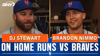 Brandon Nimmo, DJ Stewart on clutch home runs in Mets' win over the Braves | SNY