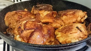 Chicken thighs in a pan ❗Tastier than in the oven😊 Delicious and quick dinner for the family‼️