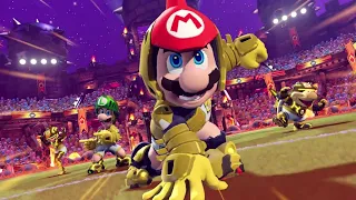 Luigi, Mario, Bowser Jr., Daisy Trick Cup Battles (Mario Strikers Battle League)