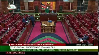 NATIONAL ASSEMBLY PROCEEDINGS  21ST SEPTEMBER 2021 AFTERNOON SESSION B