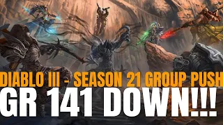 GR 141 DOWN!!! | Shadow Impale | Diablo III - Season 21 | Arson Jackson
