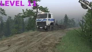 Spintires I Level 11 I Map Mod I MZKT 7401 I PC Gameplay