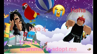 I met a scammer in adopt me they nearly scammed me and my fans did they??