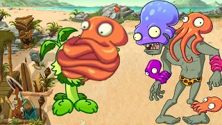 РАСТЕНИЯ против ЗОМБИ 2 или PLANTS vs ZOMBIES 2. Серия 81:  Юрский Горохострел против Осьминогов