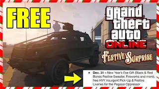 🔴 *NEW* GTA 5 ONLINE FESTIVE SURPRISE DLC NEW YEARS EVE GIFTS & SNOW COME JOIN IN