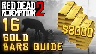 Red Dead Redemption 2 - 16 Gold Bar Locations ($8000+other loot)