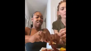 Paris Jackson Baking cookies & eating crawfish (Michael Jackson Daughter)