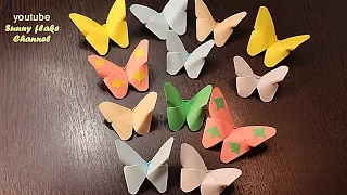 БАБОЧКИ ИЗ БУМАГИ на стене СВОИМИ РУКАМИ// DIY Butterfly Room Decor / ОРИГАМИ БАБОЧКА