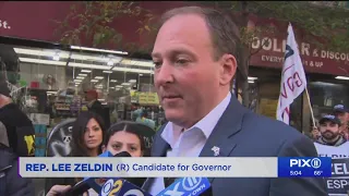 NY governor's race: Candidates talk crime the day after shooting outside Zeldin's home