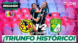 Resumen y goles | América 1-2 León | Liga Mx Femenil - CL2024 J5 | TUDN