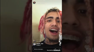 Lil pump and famous dex going crazy on ig live