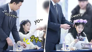 IU's bodyguard, sweet or determined : The bodyguard takes good care of IU : IU fansign event 191128