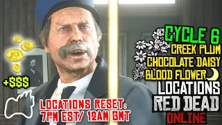 RED DEAD ONLINE Creek Plum, Chocolate Daisy & Blood Flower CYCLE 6 Locations | RDO