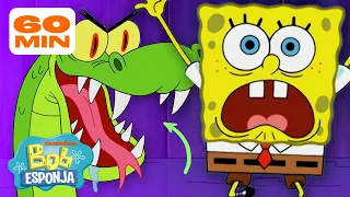 Bob Esponja | 60 MINUTOS dos Monstros Marinhos Mais Estranhos do Bob Esponja! 😱 | Português