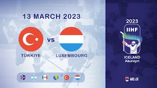 TUR vs LUX  (#4) | 2023 IIHF Ice Hockey U18 WC Division III, Group A | Akureyri Iceland