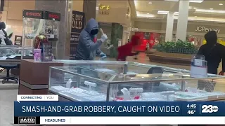 Merced smash and grab robbery caught on cell phone video