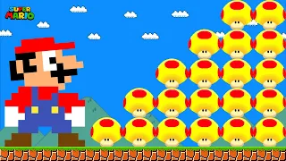 Can Giant Mario Collect 999 Mega Mushroom tried to beat Super Mario Bros.?