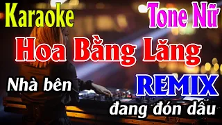 Hoa Bằng Lăng ( REMIX ) Karaoke Tone Nữ Karaoke Lâm Organ - Beat Mới