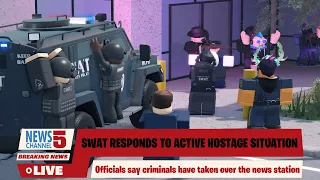 NEWS STATION GETS TAKEN OVER BY CRIMINALS WHILE THEY ARE LIVE!  - ERLC Roblox Liberty County