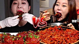 SPICY Braised Beef Feet VS FIRE SPICY Chicken Feet!🌶️🔥🥵