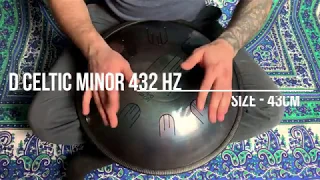 Relax music tongue drum 432hz. D Celtic minor (tank drum, steel tongue drum,глюкофон)