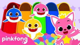 [NOVO] 🌟 Esconde-esconde no Parquinho Interno com a Família Tubarão | Pinkfong Canções para crianças