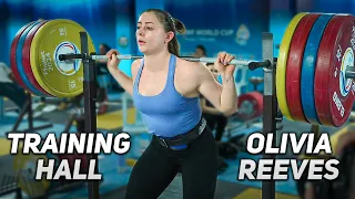 🔥 Olivia Reeves | SN 110 | C&J 140 | BS 185 | Training Hall of IWF World Cup 2024