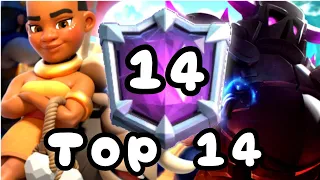 Top14 with PEKKA RAM RIDER deck Hard matches 🥰-Clash Royale