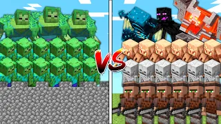 JUNGLE ZOMBIE CASTLE vs MINECRAFT in Mob Battle