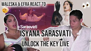 This made my BRAIN HURT🤯😱🔊|Waleska & Efra react to Isyana Sarasvati - UNLOCK THE KEY live