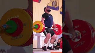 Gor Minasyan 212kg / 467lbs Pow Snatch Slow Motion #weightlifting #slowmotion #snatch #shorts