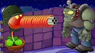 Plants vs Zombies Hack - Gatling Pea Fire vs Dr. Zomboss