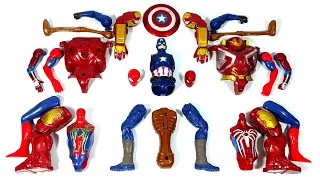 Merakit Mainan Captain America vs iron Hulk vs Siren Head vs Miles Morales dan Spider-Man Superhero