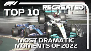 Top 10 Most Dramatic Moments Of The 2022 F1 Season Recreated | F1 22
