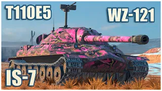 T110E5, IS-7 & WZ-121 • WoT Blitz Gameplay