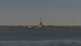 The U.S. military's BlueAngels and Thunderbirds fly over New York City to salute frontline workers d