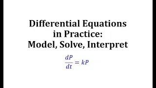 (0.2.3) Differential Equations in Practice