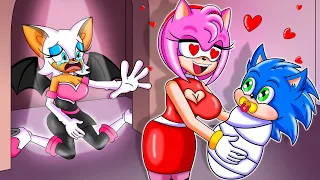 Mommy Amy Rose Love Baby Sonic - Sonic the Hedgehog 2 Animation