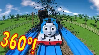 360º TOMICA Thomas and Friends: Coal Trucks SMASH into Thomas!